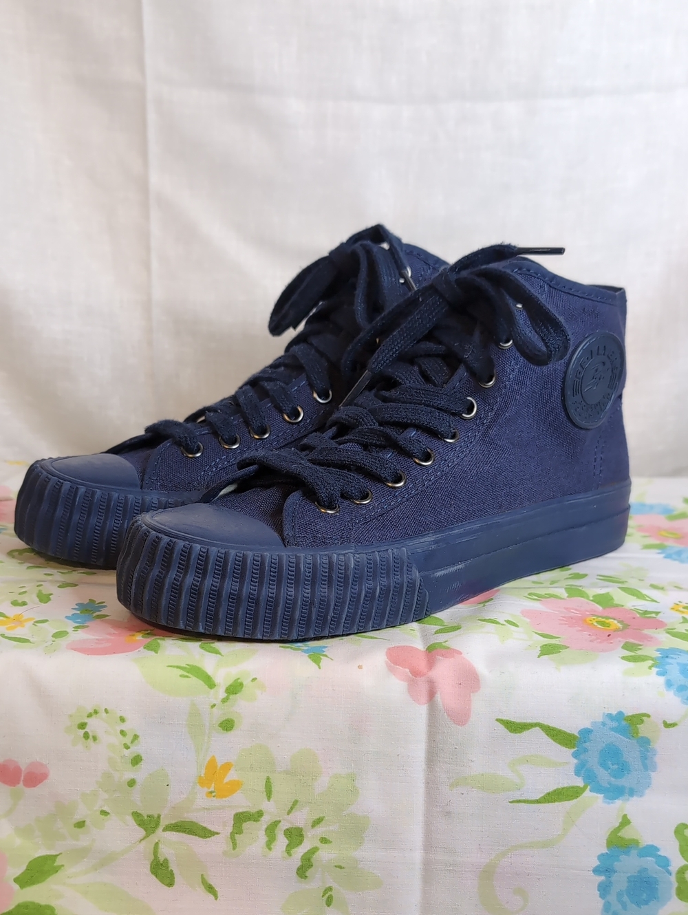 Navy PF Flyers Hi-Top Sneakers womens 8.5